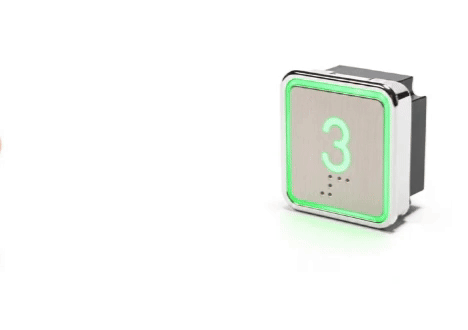 Anigmo dual-color touchless elevator button