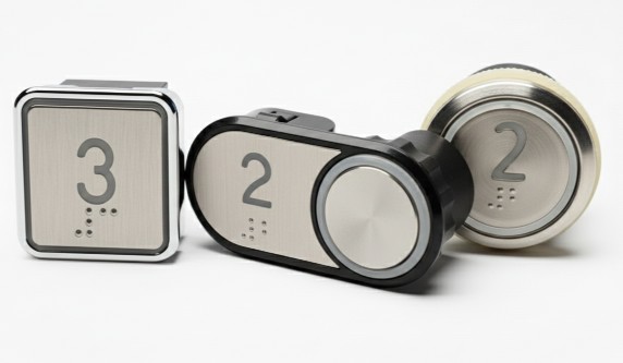 Anigmo touchless lift buttons, different types