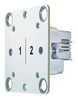 Dual Touchless Switch (horizontal mounting) AED-2000-D1H<br>including White Glass dual Switch plate (line) PG001-D1