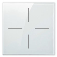 4-Way Touchless Button SM-04A<br>+ White Glass 4-Way Switch plate (cross) PG001-Q1