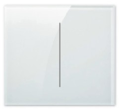 Dual Touchless Switch (horizontal mounting) AED-2000-D1H<br>+ White Glass dual Switch plate (line) PG001-D1