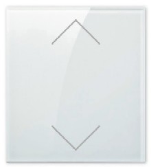 White Glass directional Switch plate