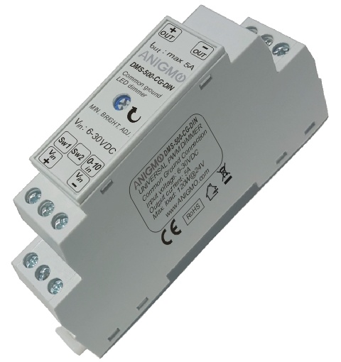 5A LED dimmer for DIN rail (common ground connection)